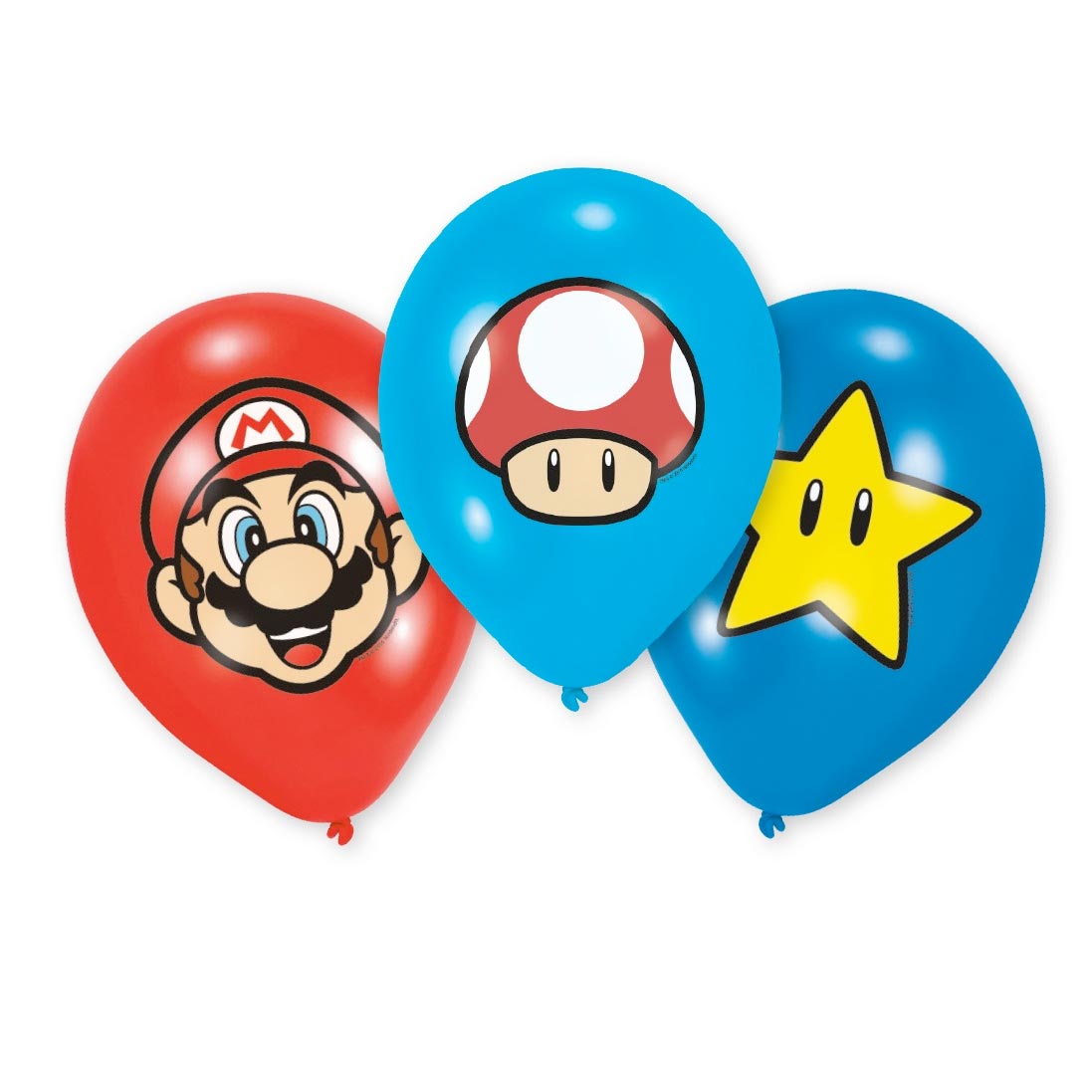 Super Mario Super Mario Latex Balloons, 6e.