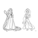 Coloriages de princesse Disney avec pochoir et autocollant