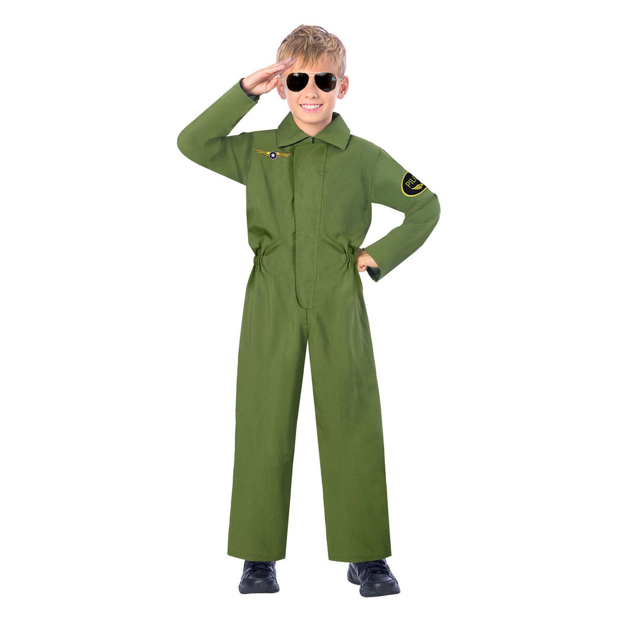 Barnas kostyme jumpsuit-pilot, 6-8 år gammel