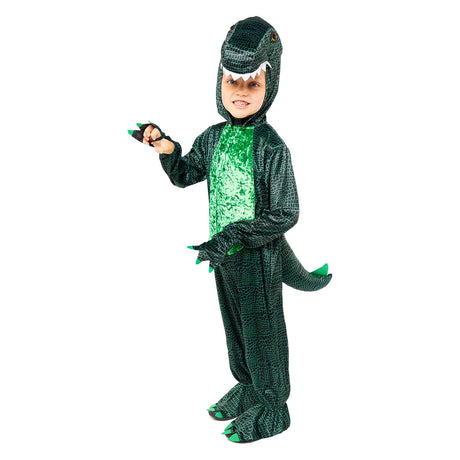 Déguisement enfant Puch dinosaure vert, 3-4 ans