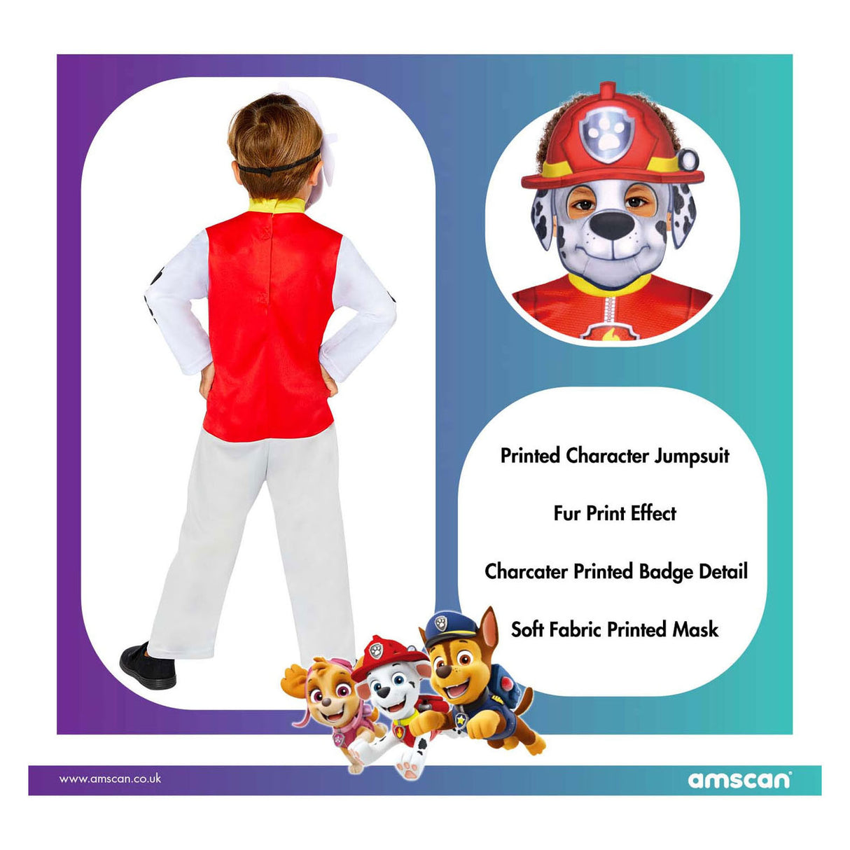 Paw Patrol - déguisements - marshall - enfants - 92 104 (3-4 ans)