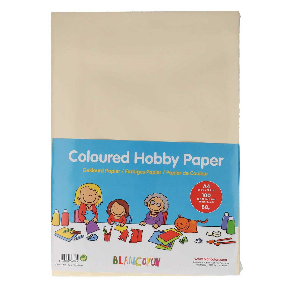 Papier hobby coloré a4, 80 grammes, 100 feuilles