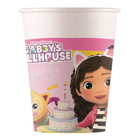 Gobelets en papier maison de poupée gabby, 8 pièces