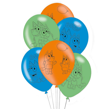 Ballons bleus, 6 pcs.