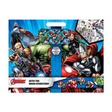 Bloc à dessin Avengers avec autocollants et 3 crayons de couleur, 40 feuilles
