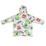 Pull couverture à capuche polaire enfant Minecraft 7-14 ans