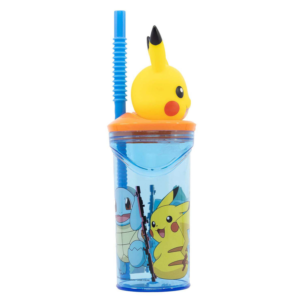 Gourde Pokémon 3D avec paille, 360 ml
