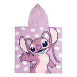 Puch serviette poncho point lilas 55x110cm
