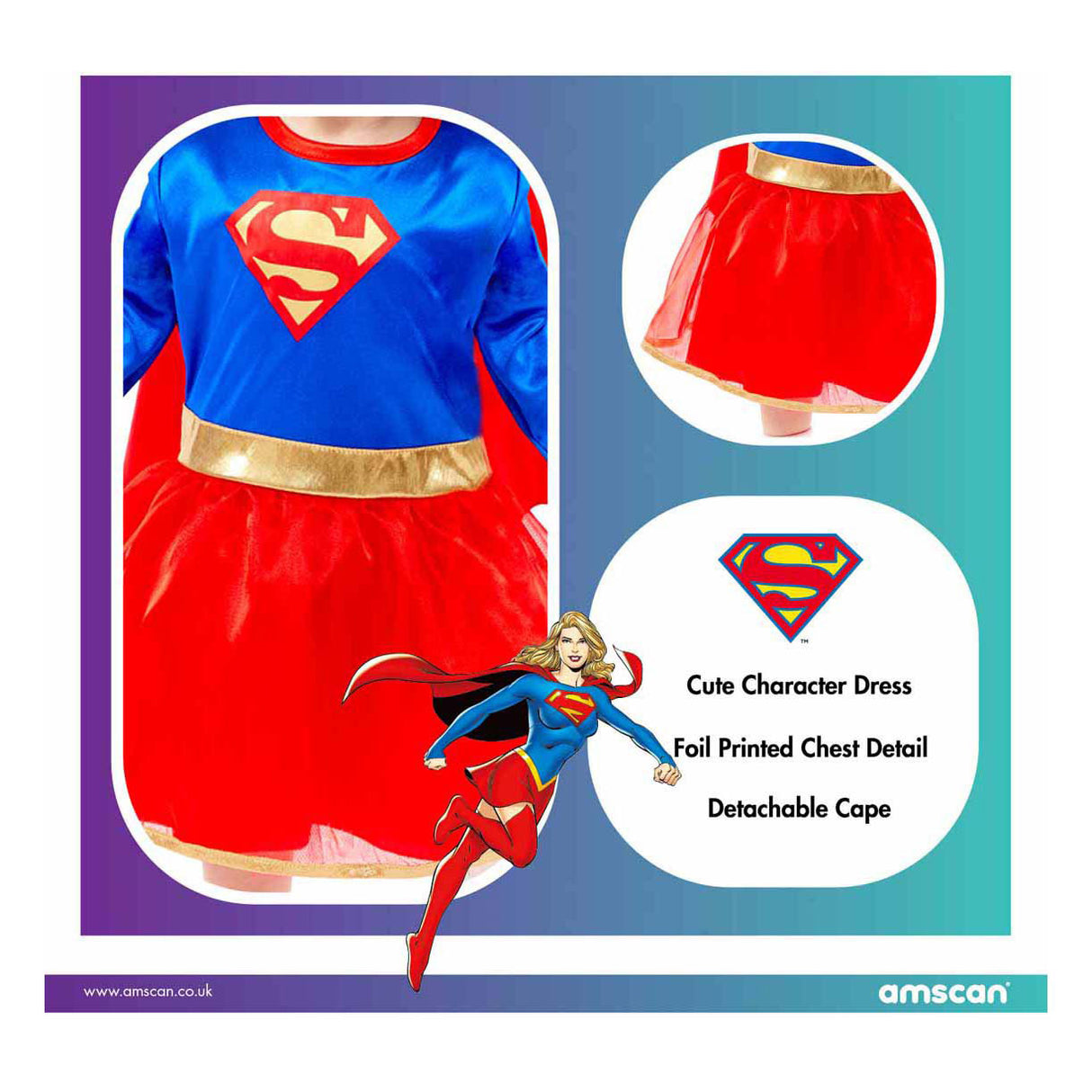 Supergirl verkleedpak - 12-18 maanden