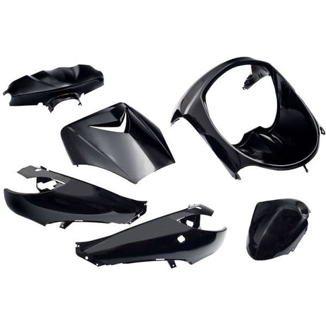Jeu de plaques de rebord 6 pièces pour Peugeot Vivacity jusqu'à 2008 - noir métallisé