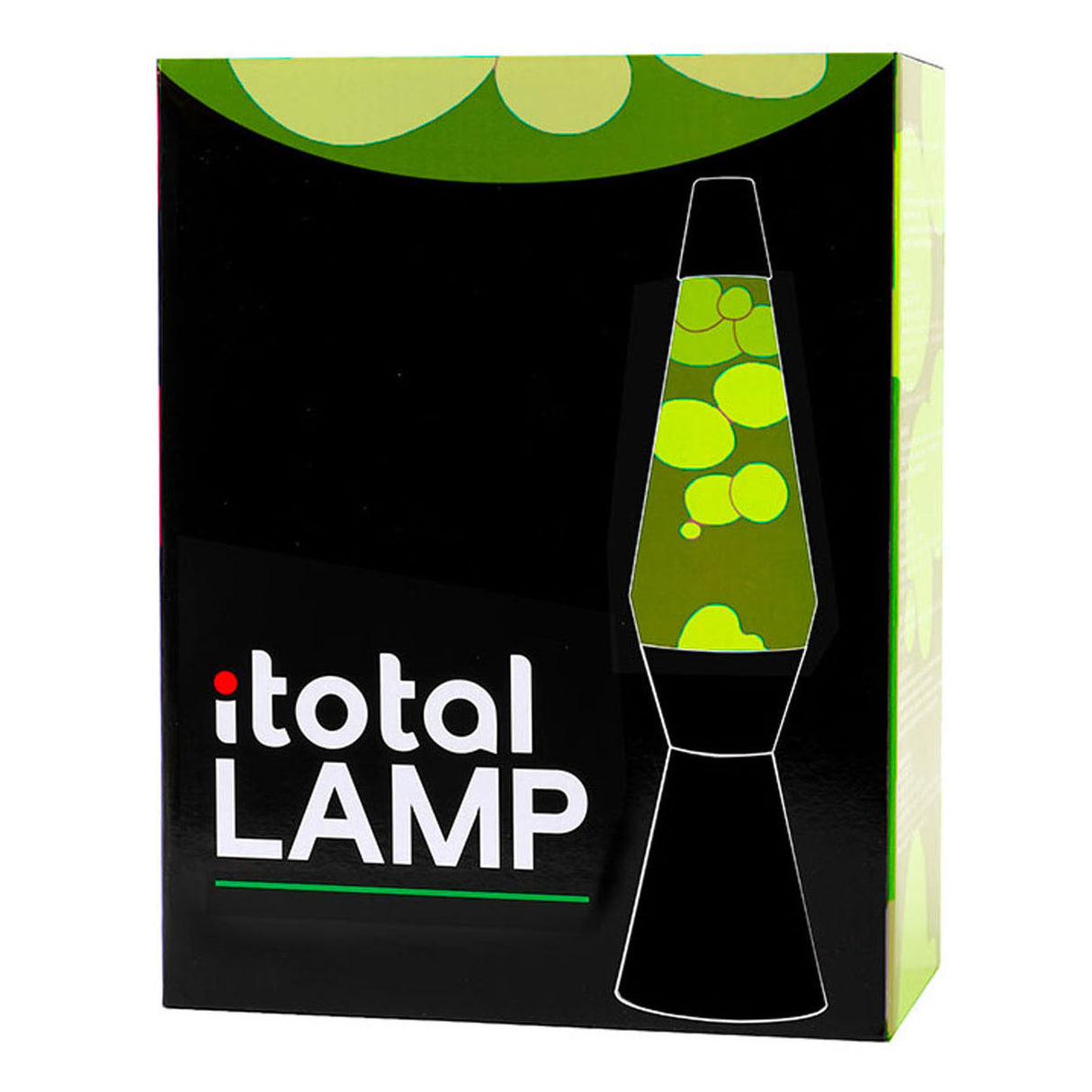 Itotal lavalamp noir vert, 40 cm