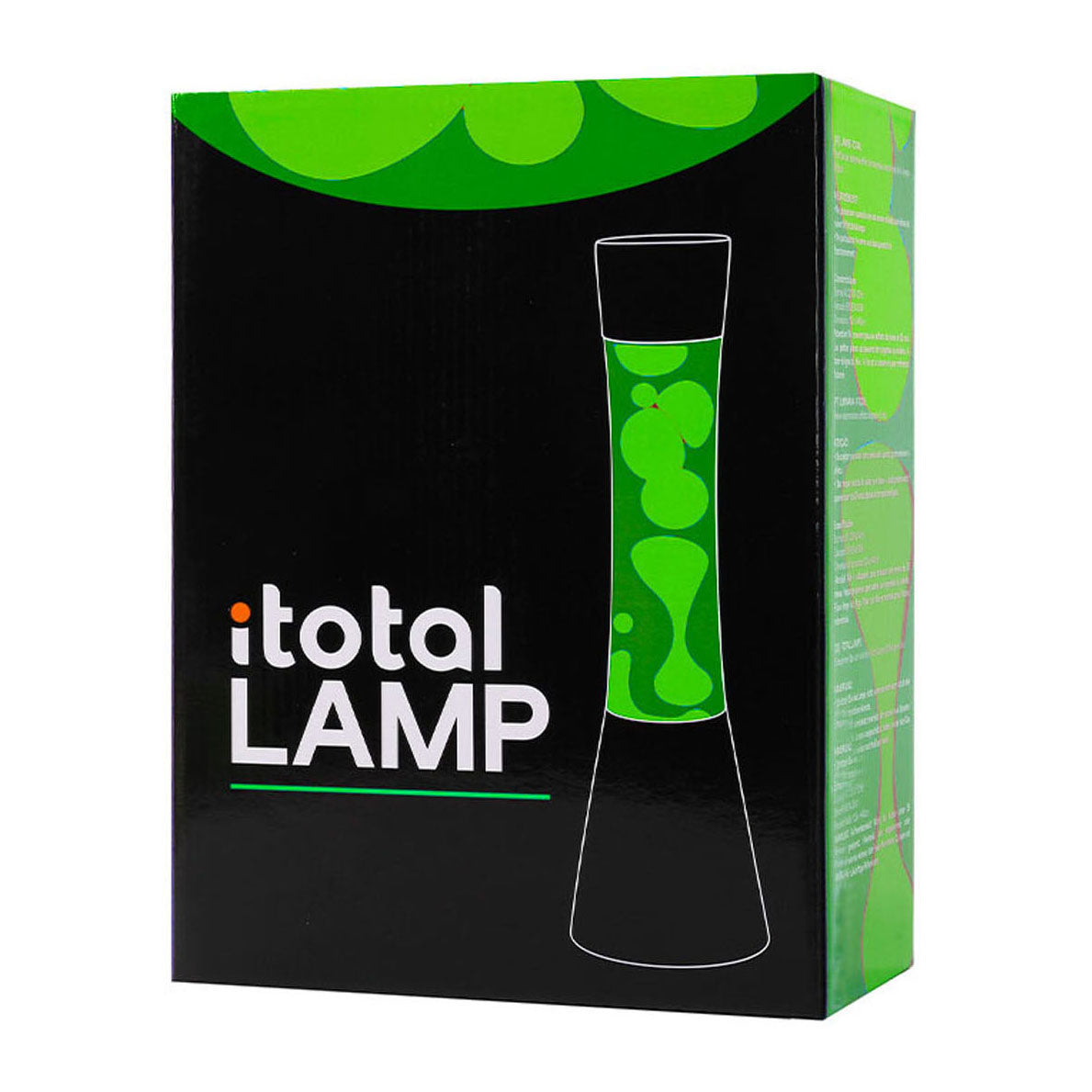 Lavalamp negro verde amarillo, 40 cm