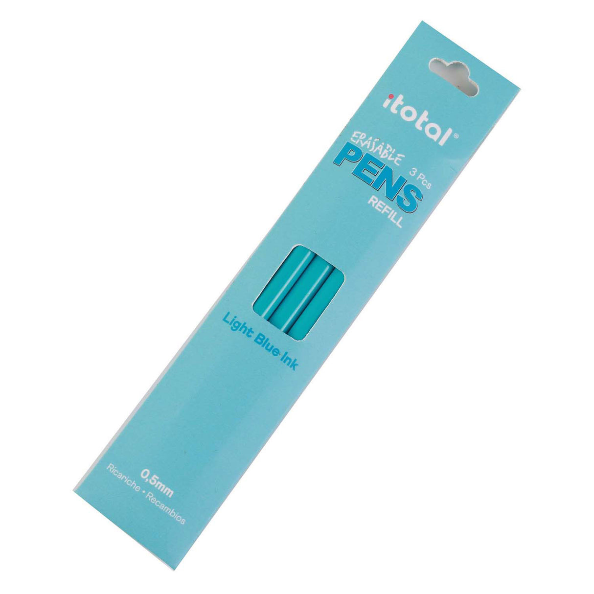 Recharge d'encre effaçable Itotal bleu clair, 3 pcs.
