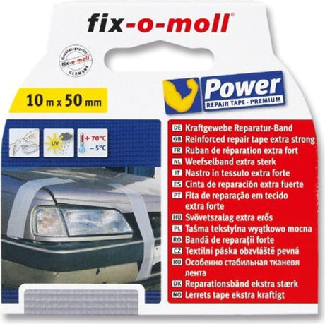 Ruban en tissu Fix-o-moll gris 10mx50mm