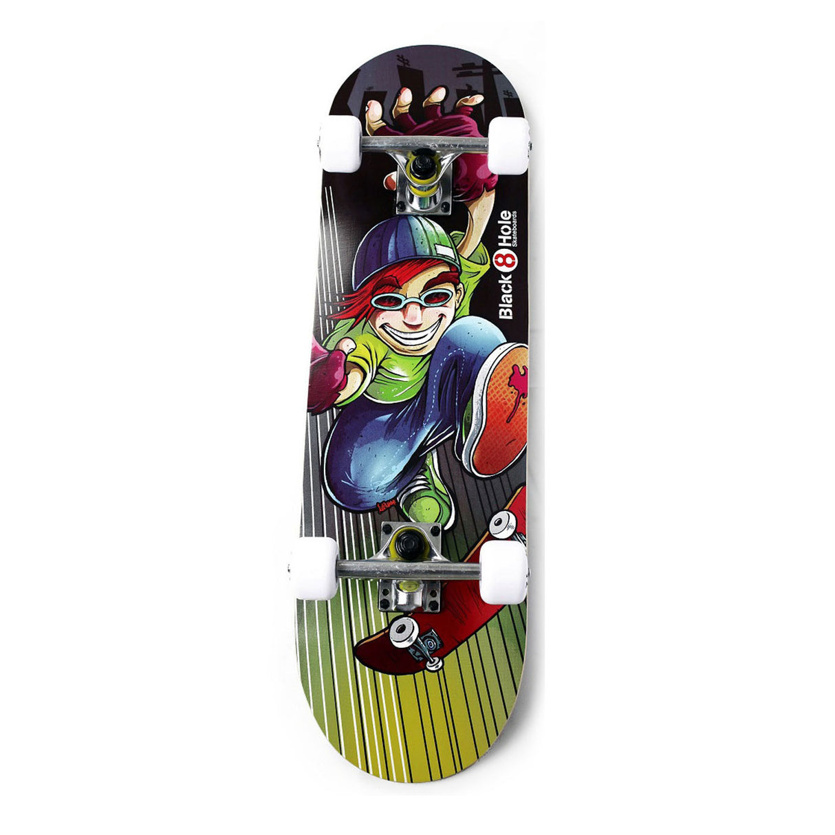 Garçon de patineur de skateboard black8hole