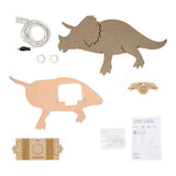 De Tjalle et Jasper - applique dinosaure triceratops - bois