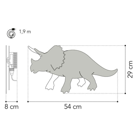 De Tjalle et Jasper - applique dinosaure triceratops - bois