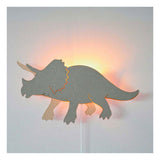 De Tjalle et Jasper - applique dinosaure triceratops - bois