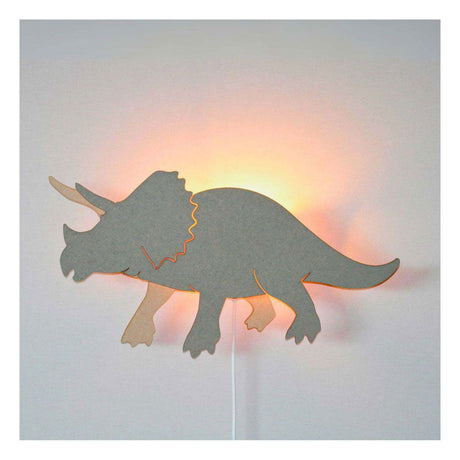 De Tjalle et Jasper - applique dinosaure triceratops - bois
