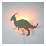 De tjalle et jaspe - applique dinosaure parasaurolopus - bois
