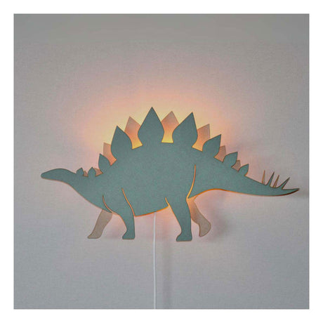 De Tjalle et Jasper - applique dinosaure stégosaure - bois