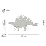 De Tjalle et Jasper - applique dinosaure stégosaure - bois