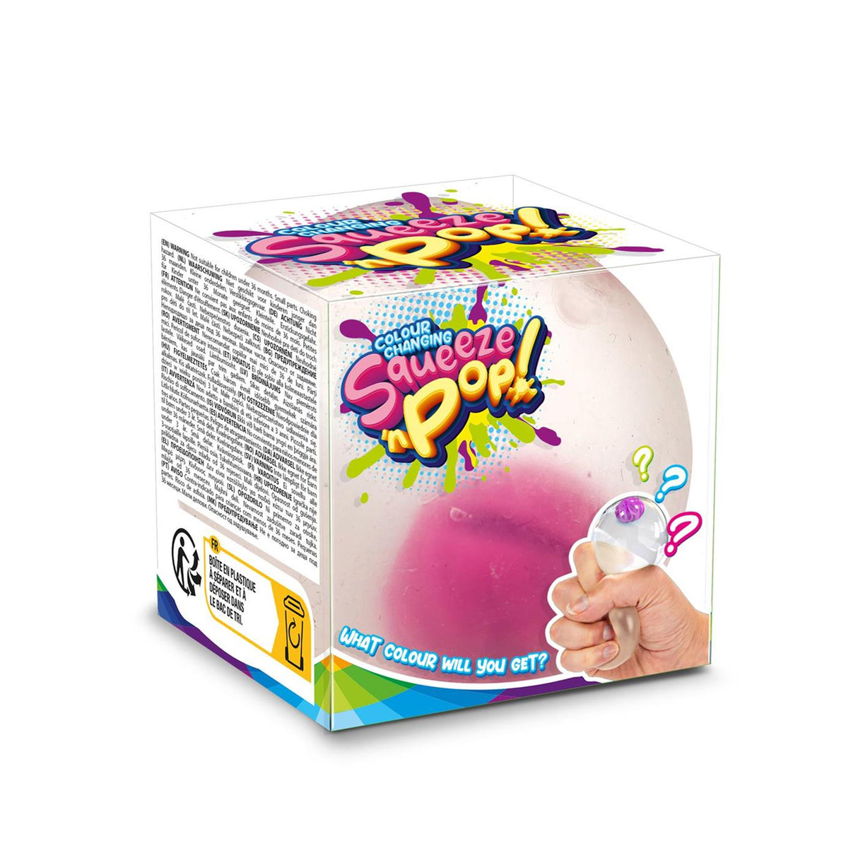 Toi-toys boule à presser amusante, surprise qui change de couleur