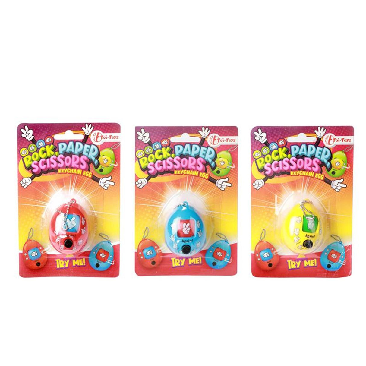 Toi-toys porte-clés pierre-papier-ciseaux