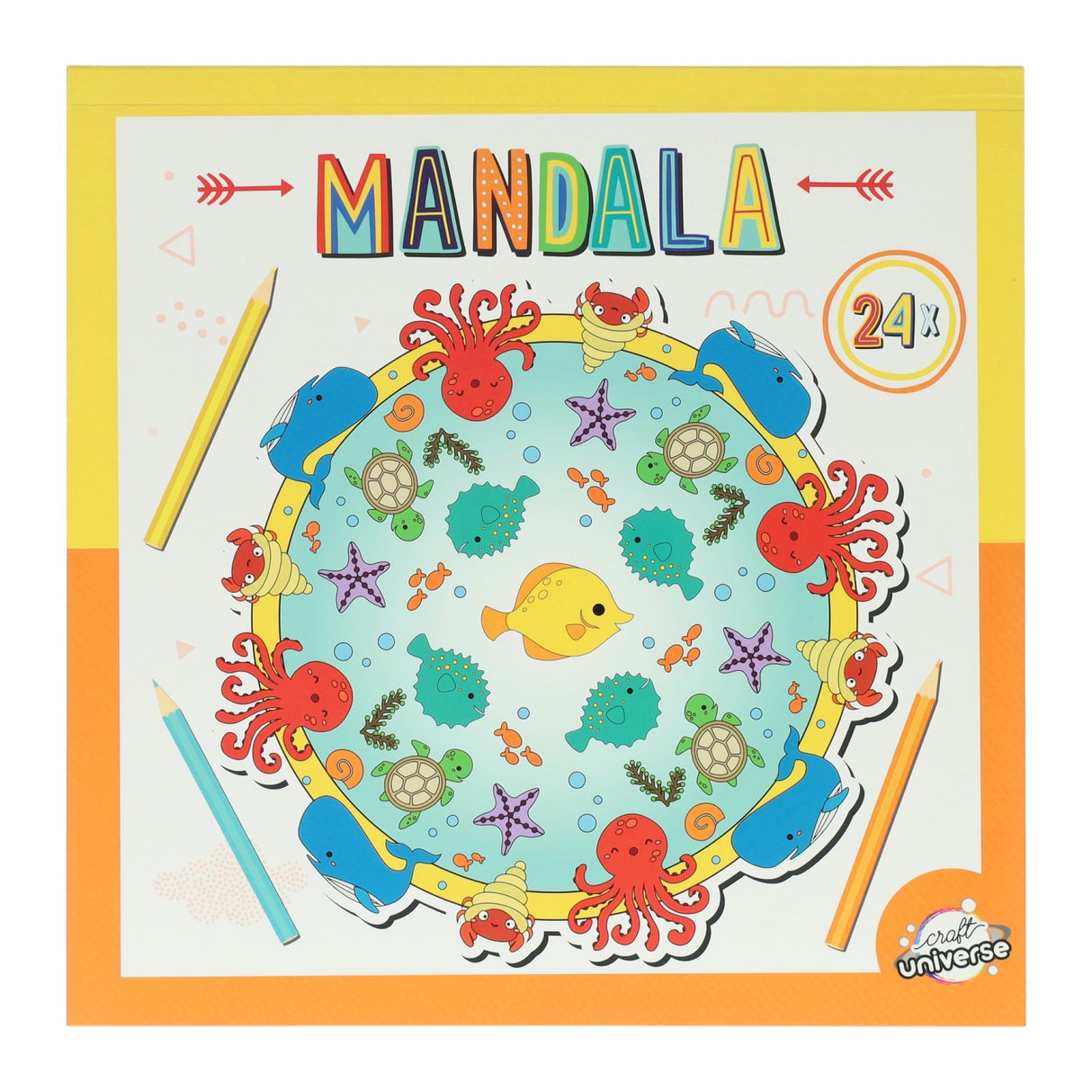 Livre de coloriage mandala 20,5x20,5cm