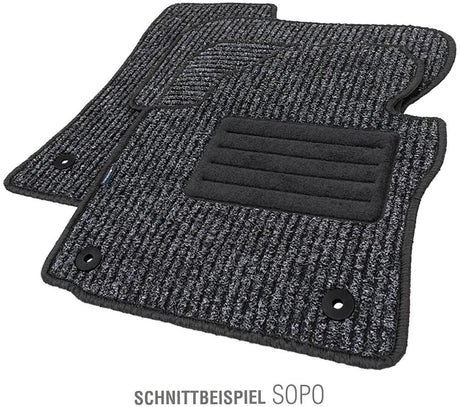Tapis de sol Petex sopo tapis de voiture sopo gr.3 anthracite 4 pièces.