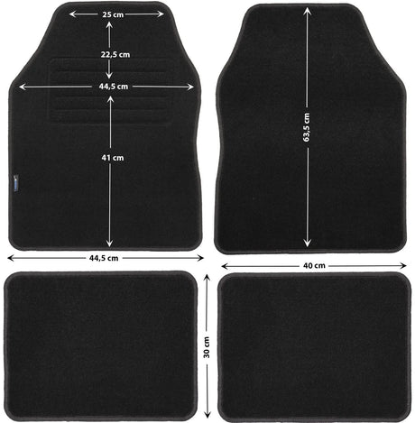 Petex tapis de sol florida 3 tapis de voiture florida3 gr.0 noir 4 pièces