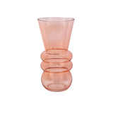 House of nature vase balatan verre 25cm rose