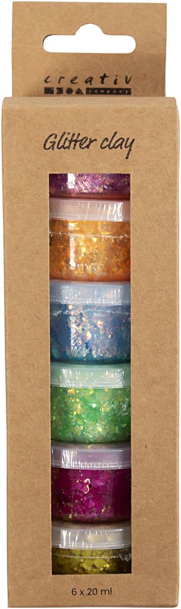 Entreprise créative https: www.ccobby.nl glitter-clay-happy-colours-6x20-gr-1-doos