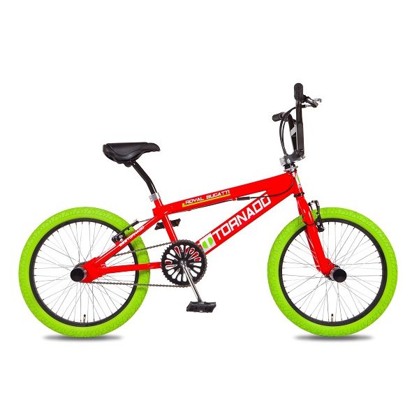Royal Freestyle BMX 20 -BUGATTI - Rouge avec des pneus verts