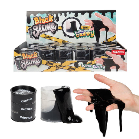 Toi-toys slime en mini baril de pétrole noir
