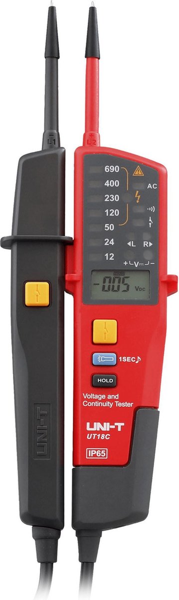 Uni-t UT18c testeur de tension et testeur de continuité ip65 cat iv 600v