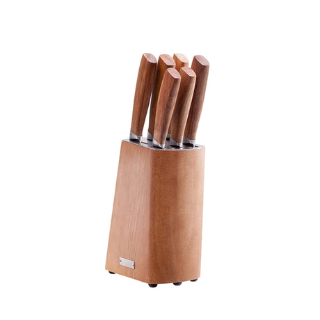 Sabatier bloc à couteaux babiole 6 pièces acacia