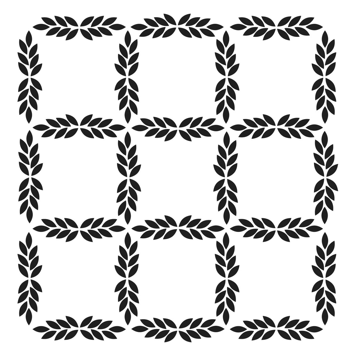 L'atelier des artisans • gabarit grille de feuilles 15x15cm