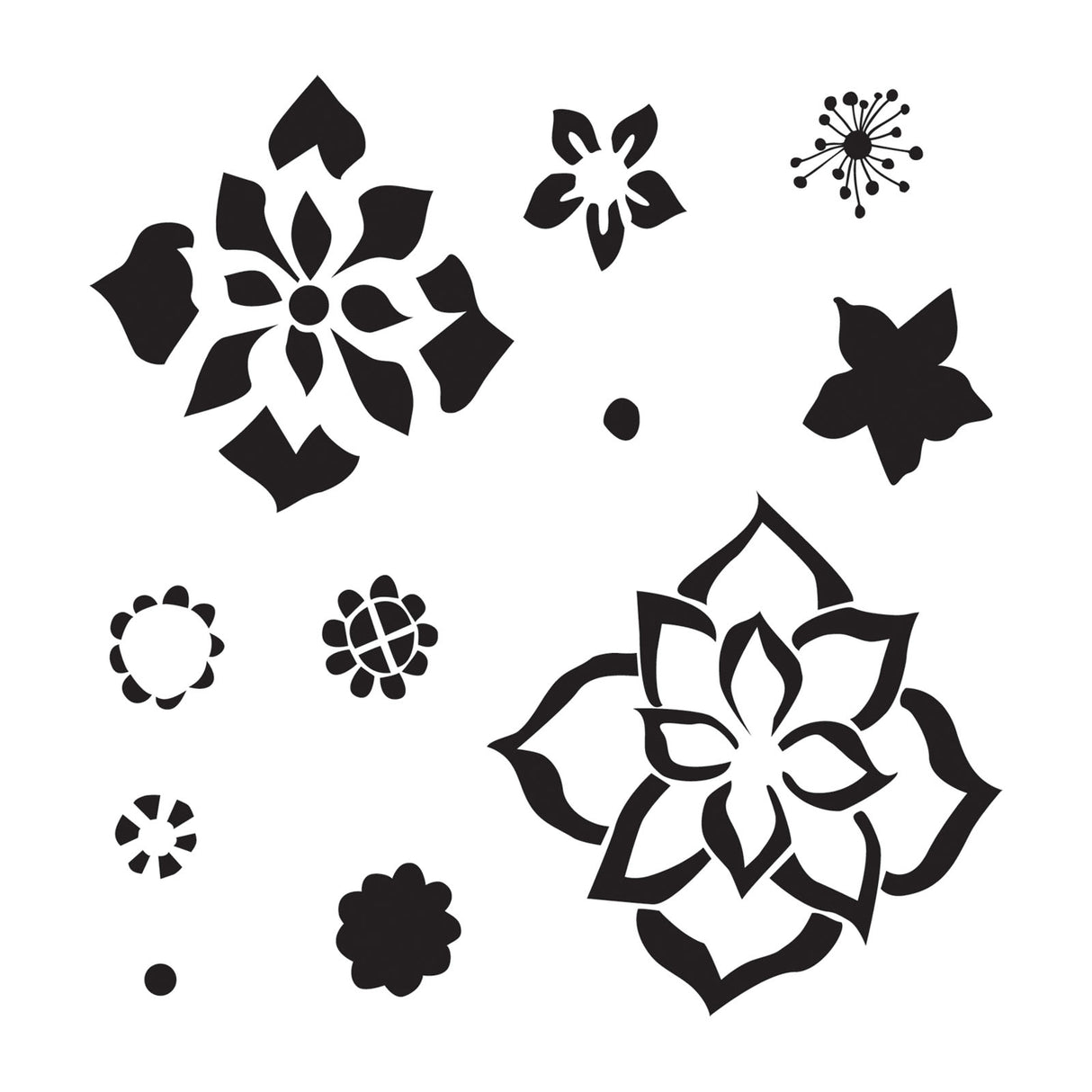 L'atelier artisanal • gabarit 15x15cm fleurs superposées