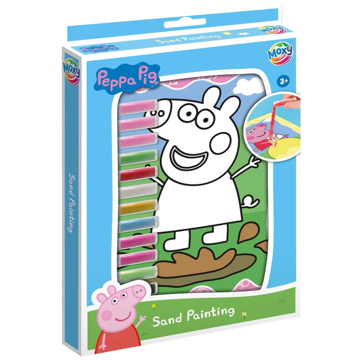 Groupe d'artisanat créatif peinture sur sable peppa pig, 16 pièces.