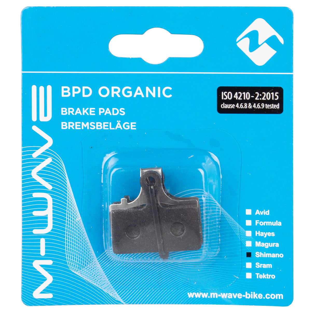 Plaquettes de frein M-wave bpd organiques s1 pour frein à disque