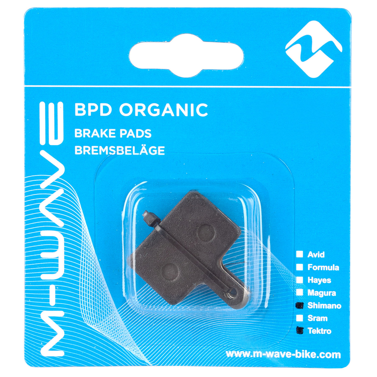 Plaquettes de frein Organique M-Wave Organic STP1 pour frein à disque par paire
