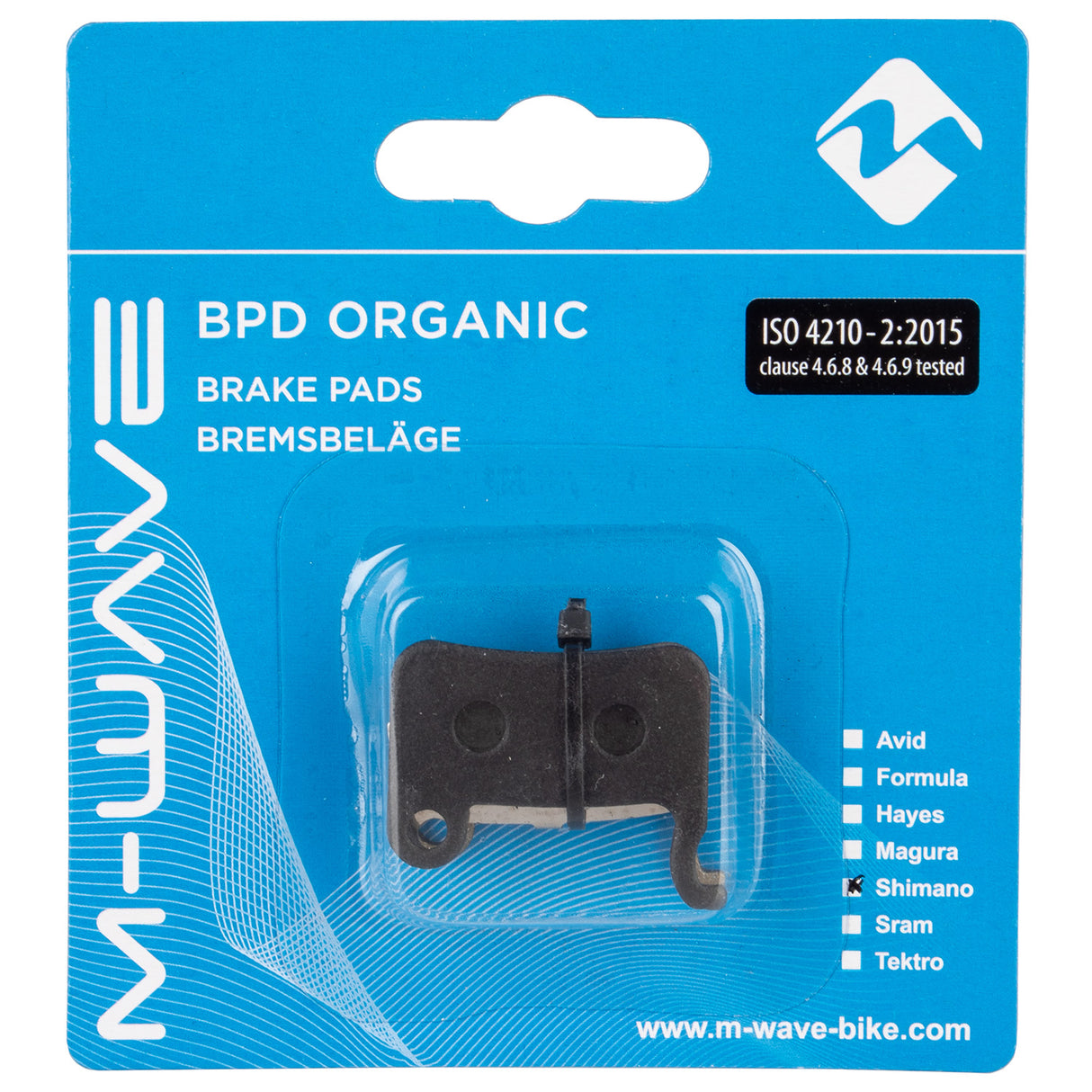 Plaquettes de frein Organique M-Wave Organic ST1 pour frein à disque par paire