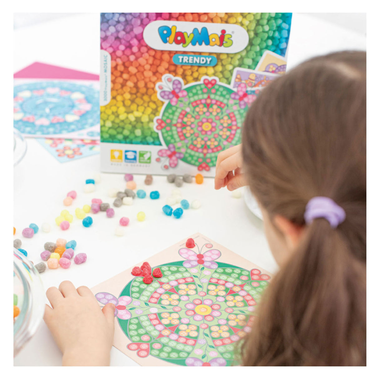 Playmais trendy mosaikk mandalas (> 3000 stykker)