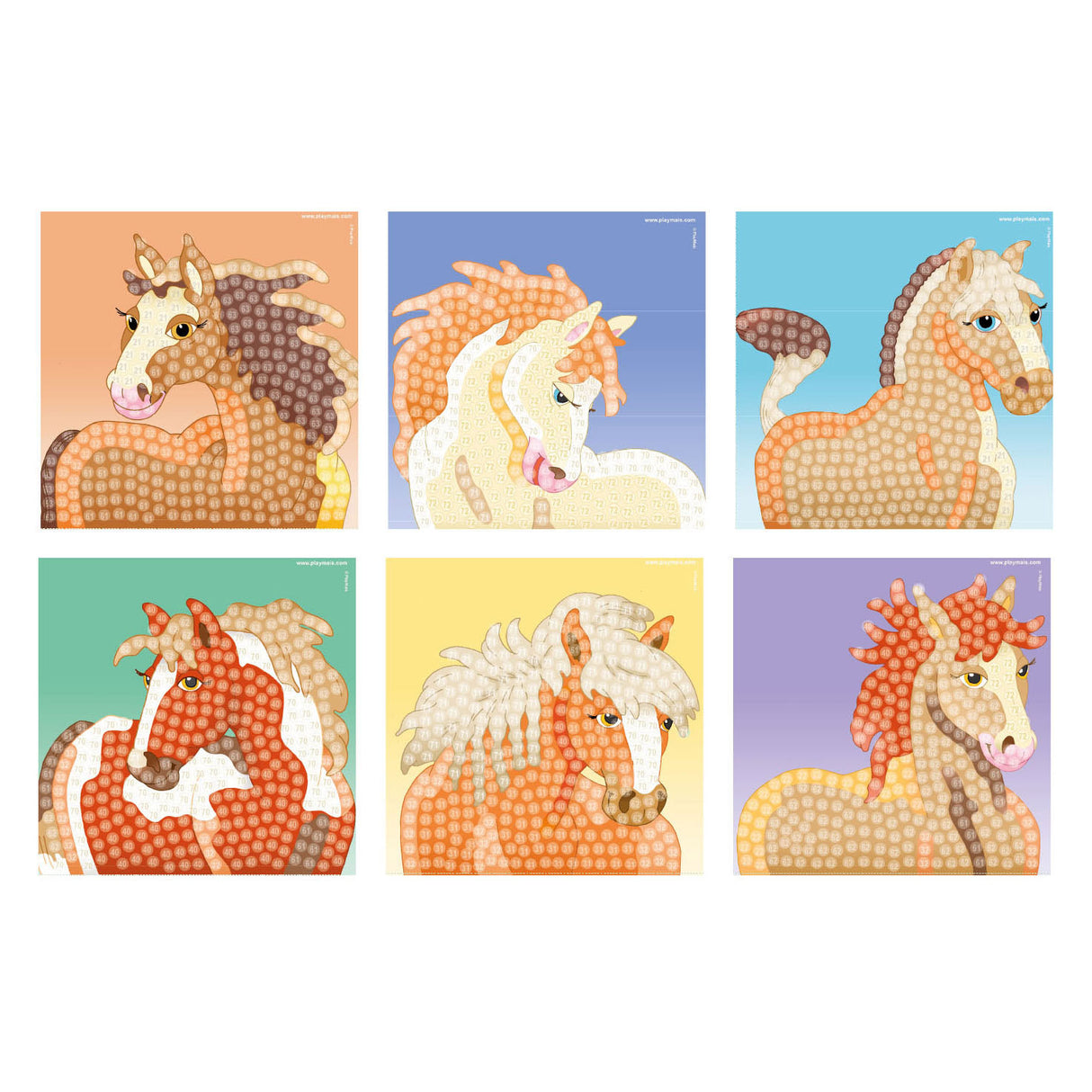 Chevaux mosaïque tendance Jbm playmais (>3 000 pièces)