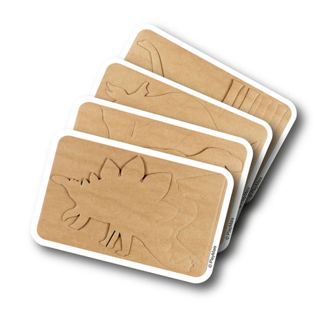 Cartes dinosaures décoratives Playmais, 4 pcs.
