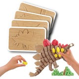Cartes dinosaures décoratives Playmais, 4 pcs.