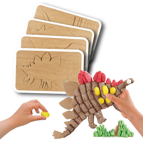 Cartes dinosaures décoratives Playmais, 4 pcs.