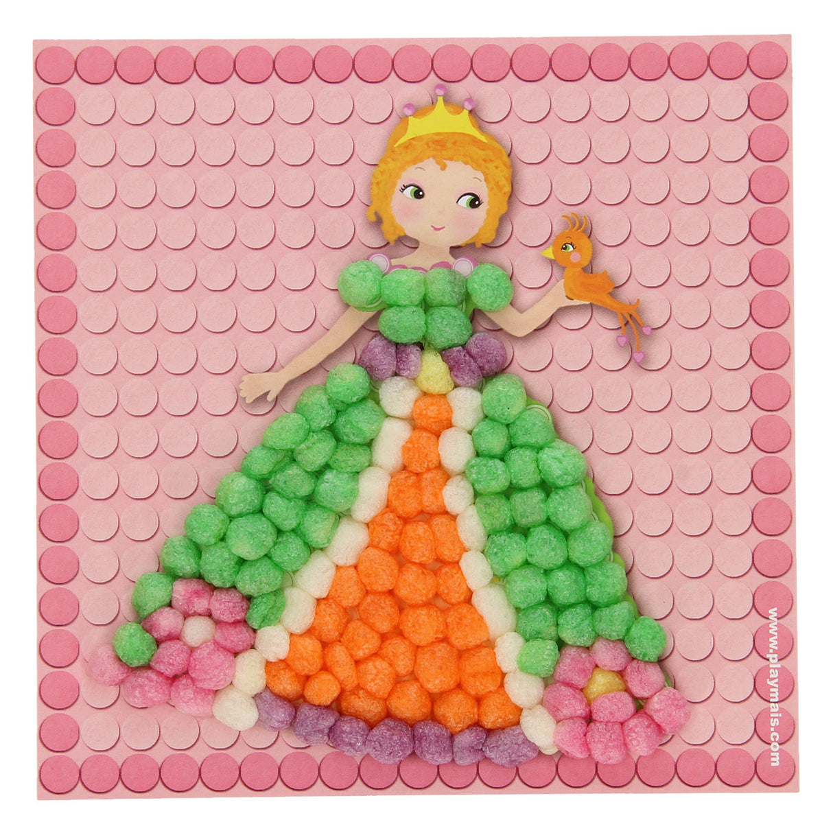 Les cartes mosaïque Playmais décorent la princesse