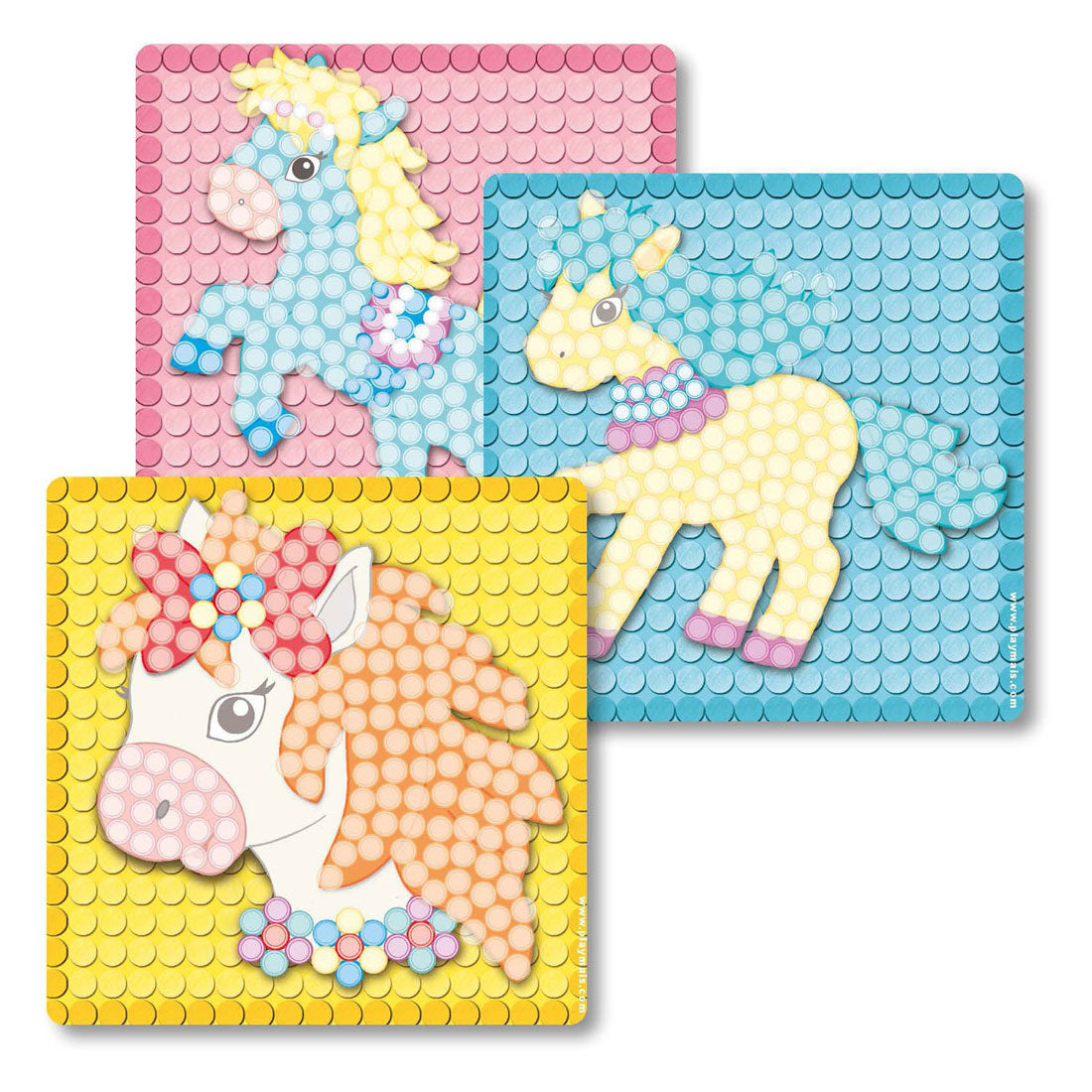 Playmais playmais mosaic cartes décorer le poney de rêve